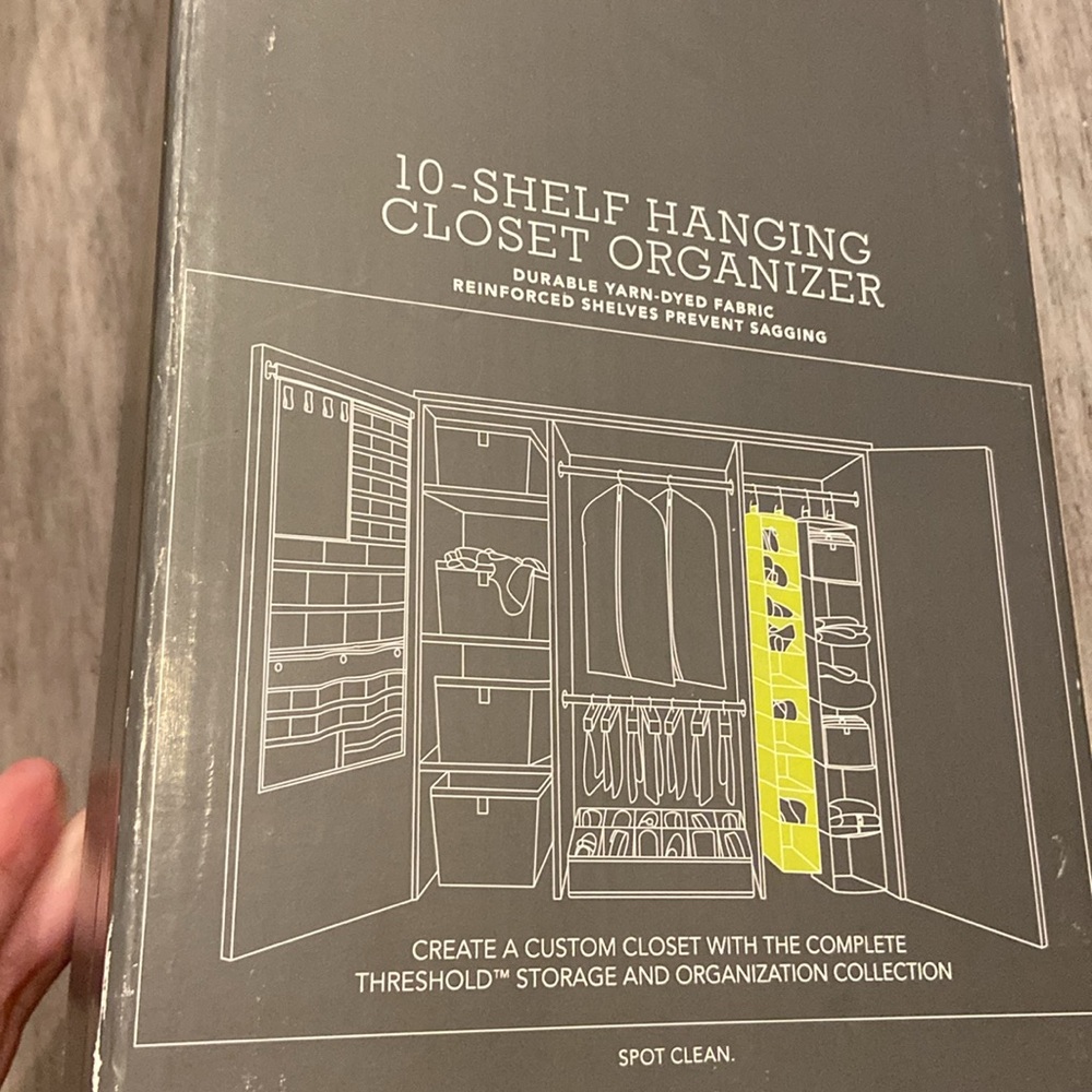 NIB Threshold 10-shelf hanging closet organizer-durable reinforced shelves - Picture 5 of 6